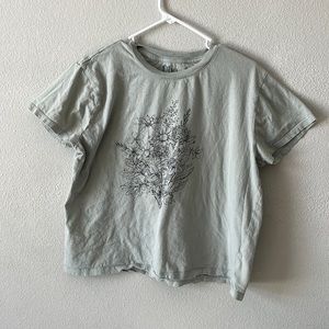 Light Blue Floral Graphic Tee